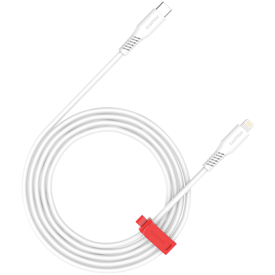CANYON cable CLN30SC C-L 30W 1.2m White Glavna slika proizvoda