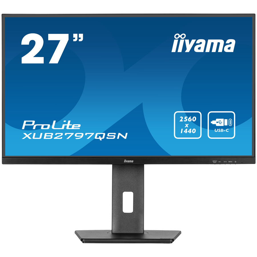 IIYAMA Monitor LED XUB2797QSN-B2 27" IPS 2560 x 1440 @100Hz 300 cd/m² 1300:1 1ms HDMI DP USB-C 65W RJ45 Daisy Chain USB Hub 3.2 height Glavna slika proizvoda