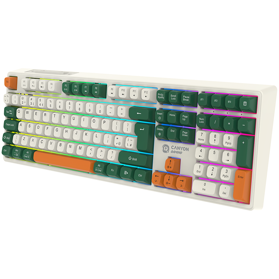 CANYON keyboard Shadder GKW-11 Mech RGB UK/US Wireless White