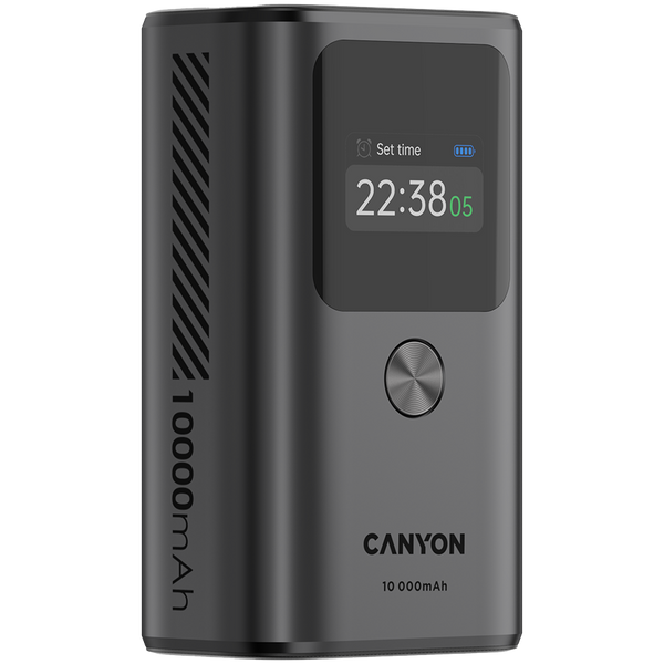 CANYON power bank OnPower 130 TFT 10000 mAh PD30W Dark Grey