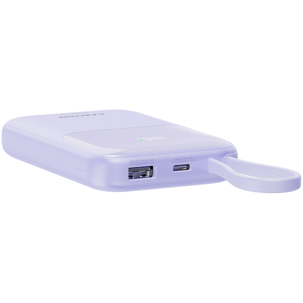 CANYON power bank OnPower 101 built-in cable 10000 mAh PD22.5W Ljubičasti