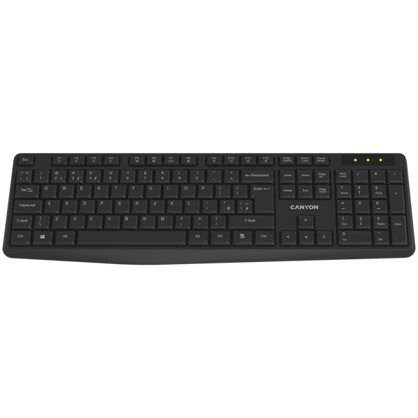CANYON keyboard KB-W01 Wireless Black