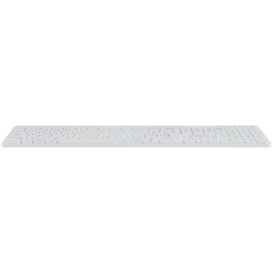 CANYON keyboard HKB-W11 UK/US RGB Dual Mode Wireless White