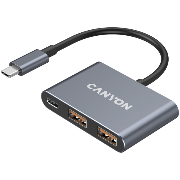 CANYON hub DS-3 3in1 USB-C Dark Grey