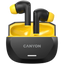 CANYON headset HEXAGON 7 TWS ANC+ENC Wireless Charge Black Yellow