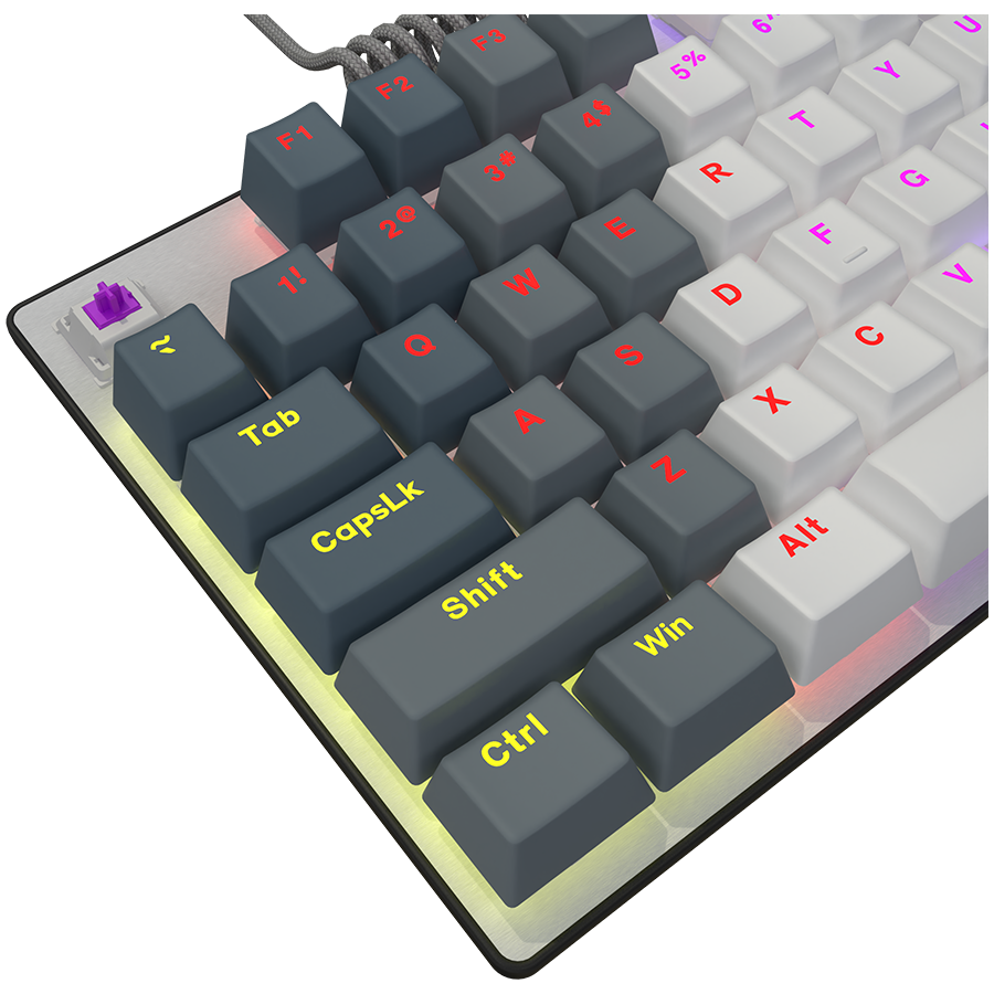 LORGAR Azar 514TKL, Wired RGB mechanical gaming keyboard, white