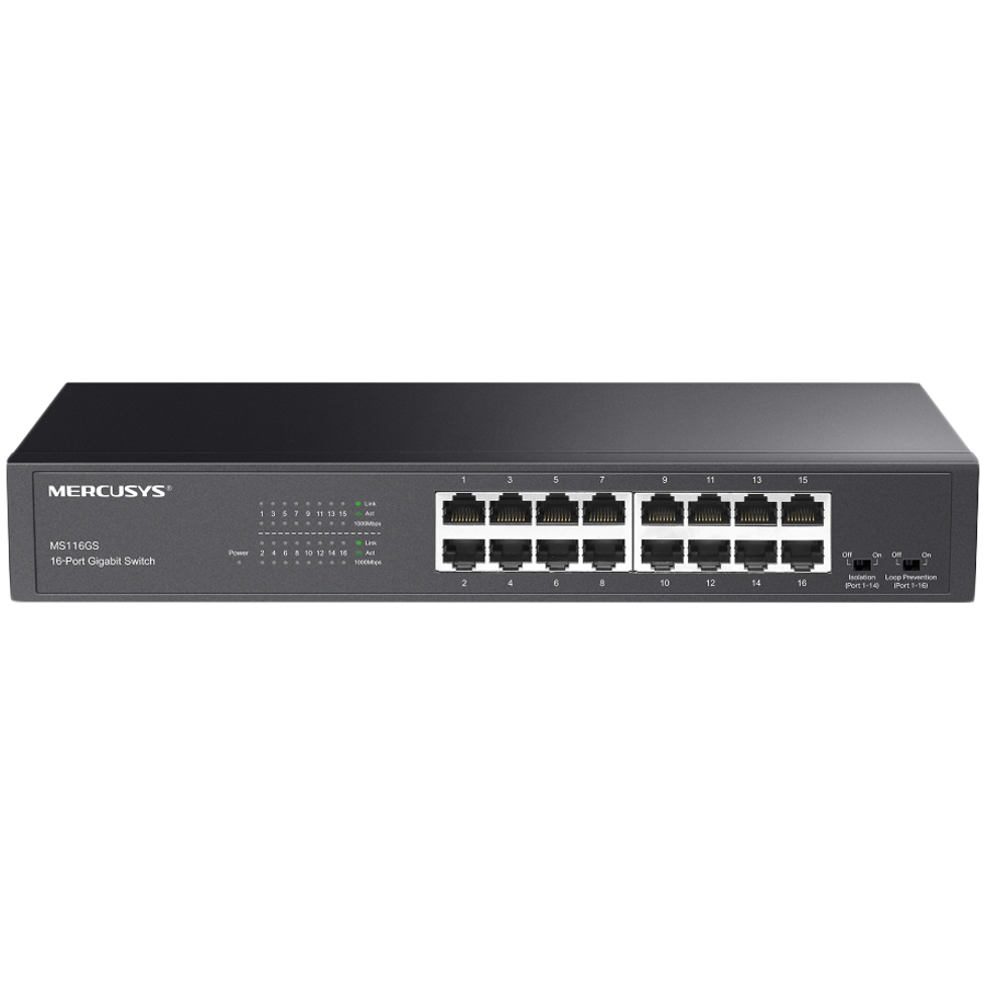 Mercusys MS116GS 16-Port Gigabit Desktop/Rackmount Switch Glavna slika proizvoda
