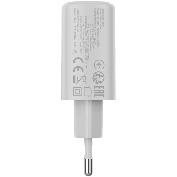 CANYON charger OnCharge 200 20W 1xPD 1xQC EU White