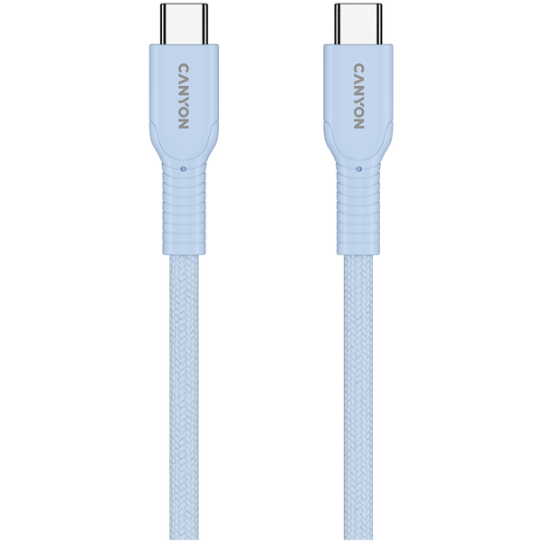 CANYON cable OnWire 60CL C-C 60W COLOR Braided 1m Light Blue
