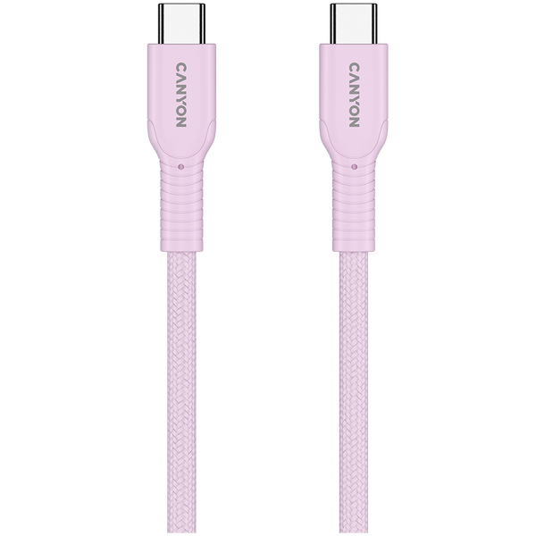 CANYON cable OnWire 60CL C-C 60W COLOR Braided 1m Pink