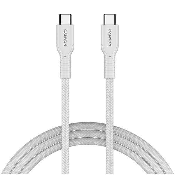 CANYON cable OnWire 60CL C-C 60W COLOR Braided 1m White