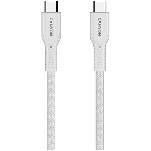 CANYON cable OnWire 60CL C-C 60W COLOR Braided 1m White