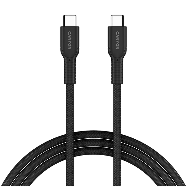 CANYON cable OnWire 60CL C-C 60W COLOR Braided 1m Black