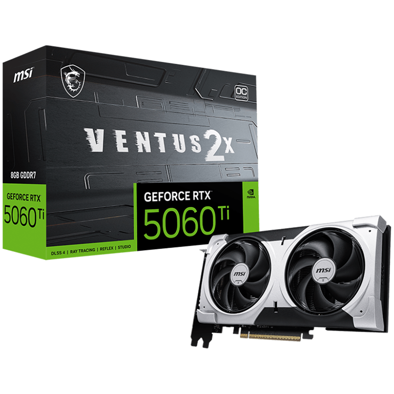 MSI NVIDIA GeForce RTX 5060 Ti 8G Ventus 2X OC Plus GDDR7 128bit Gaming Graphics Card