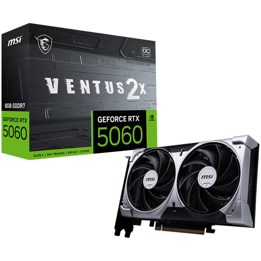 MSI Video Card NVIDIA GeForce RTX 5060 8G VENTUS 2X OC (8GB GDDR7/128bit