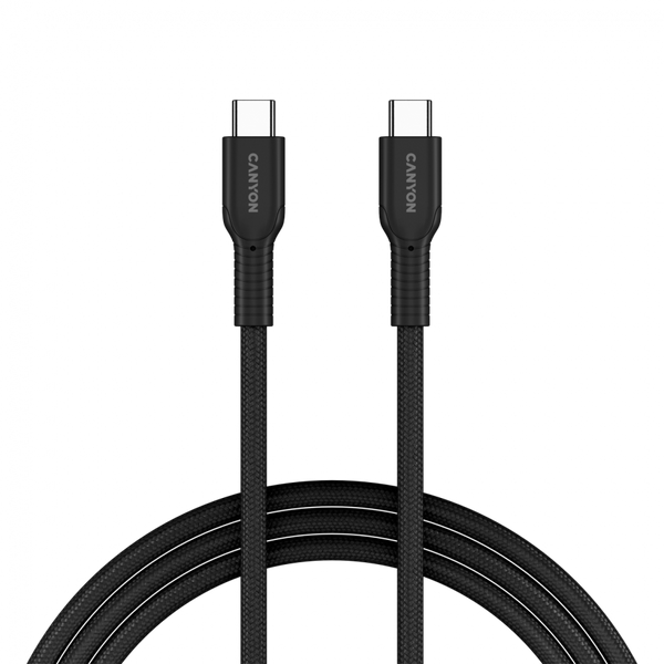 CANYON cable OnWire 60CL C-C 60W COLOR Braided 1m Black