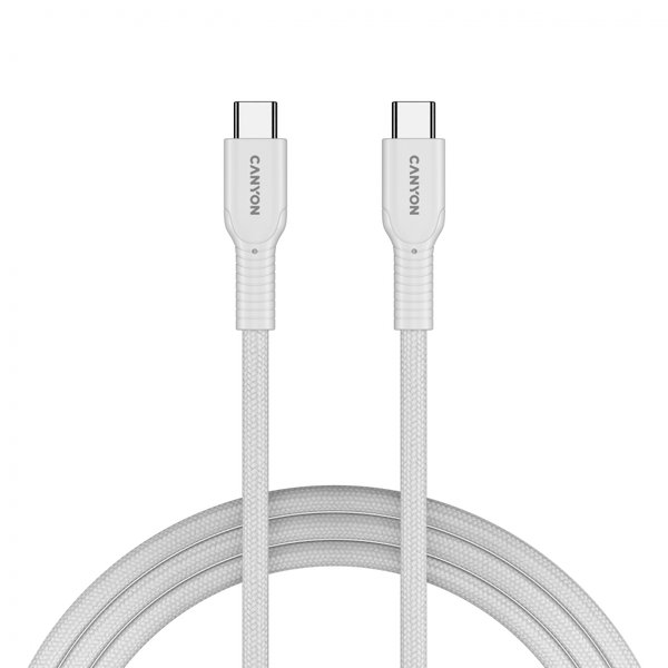 CANYON cable OnWire 60CL C-C 60W COLOR Braided 1m White