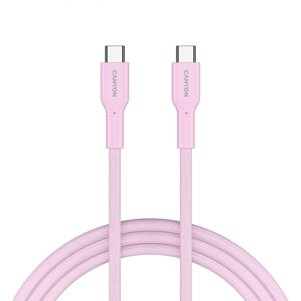 CANYON cable OnWire 60CL C-C 60W COLOR Braided 1m Pink