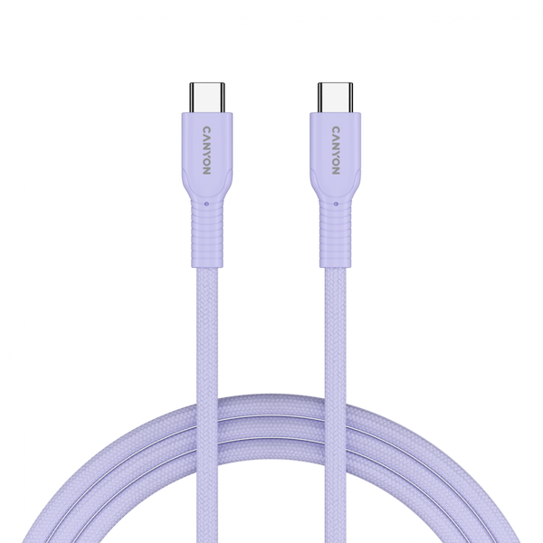 CANYON cable OnWire 60CL C-C 60W COLOR Braided 1m Purple