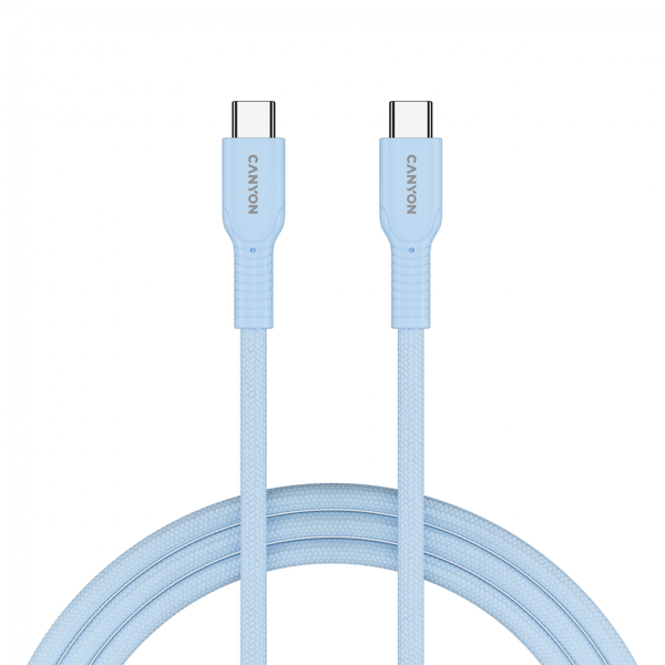 CANYON cable OnWire 60CL C-C 60W COLOR Braided 1m Light Blue