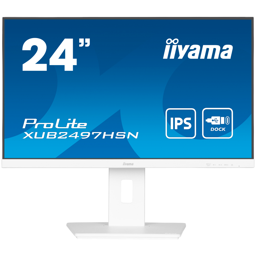 IIYAMA Monitor LED XUB2497HSN-W2 23.8" IPS 1920 x 1080 @100Hz 16:9 300 cd/m² 1300:1 1ms HDMI DP USB-C 65W RJ45 height