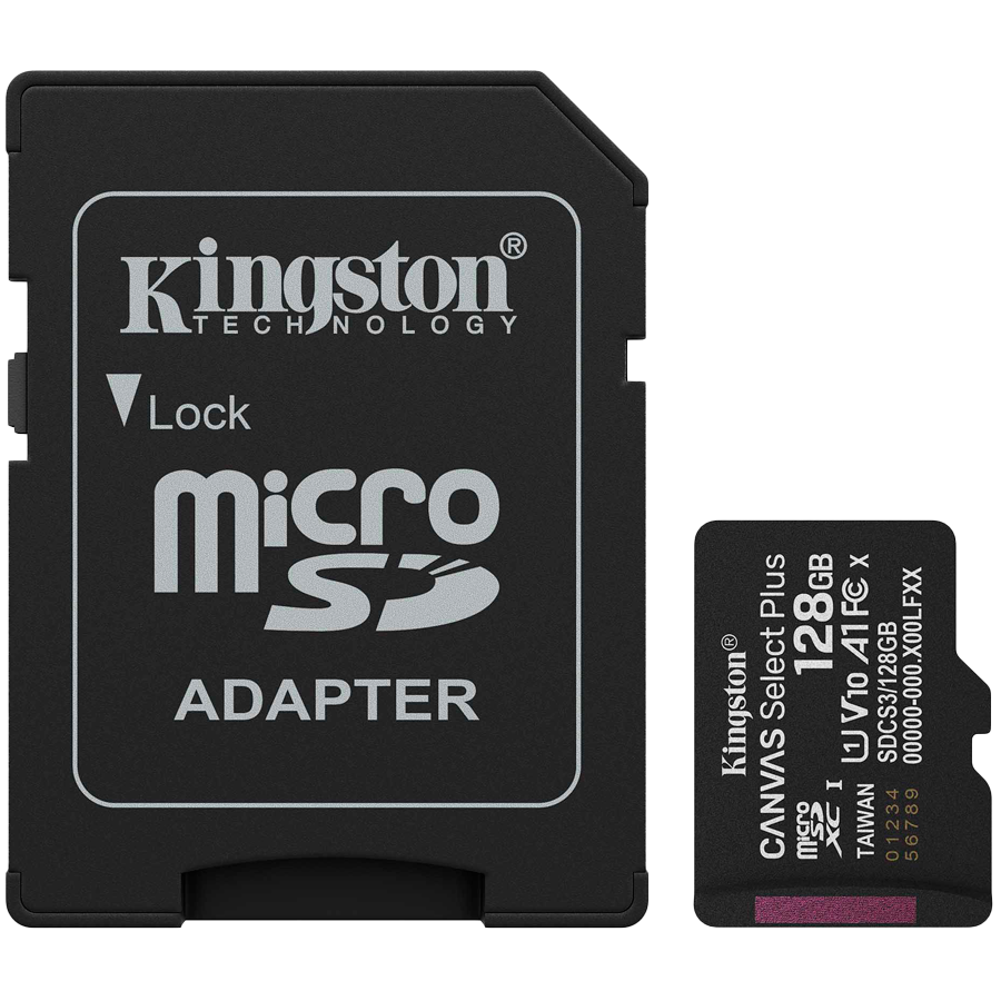 Kingston 128GB microSDXC Canvas Select Plus Gen3 150MB/s A1 Card + Adapter Glavna slika proizvoda