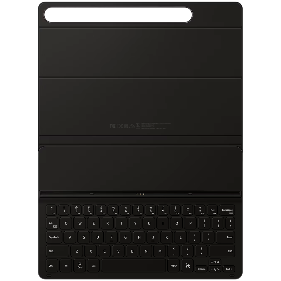 Samsung Galaxy Tab S9/S9 FE/S10 FE/S10 Lite Book Cover Keyboard Slim - AI Key Black