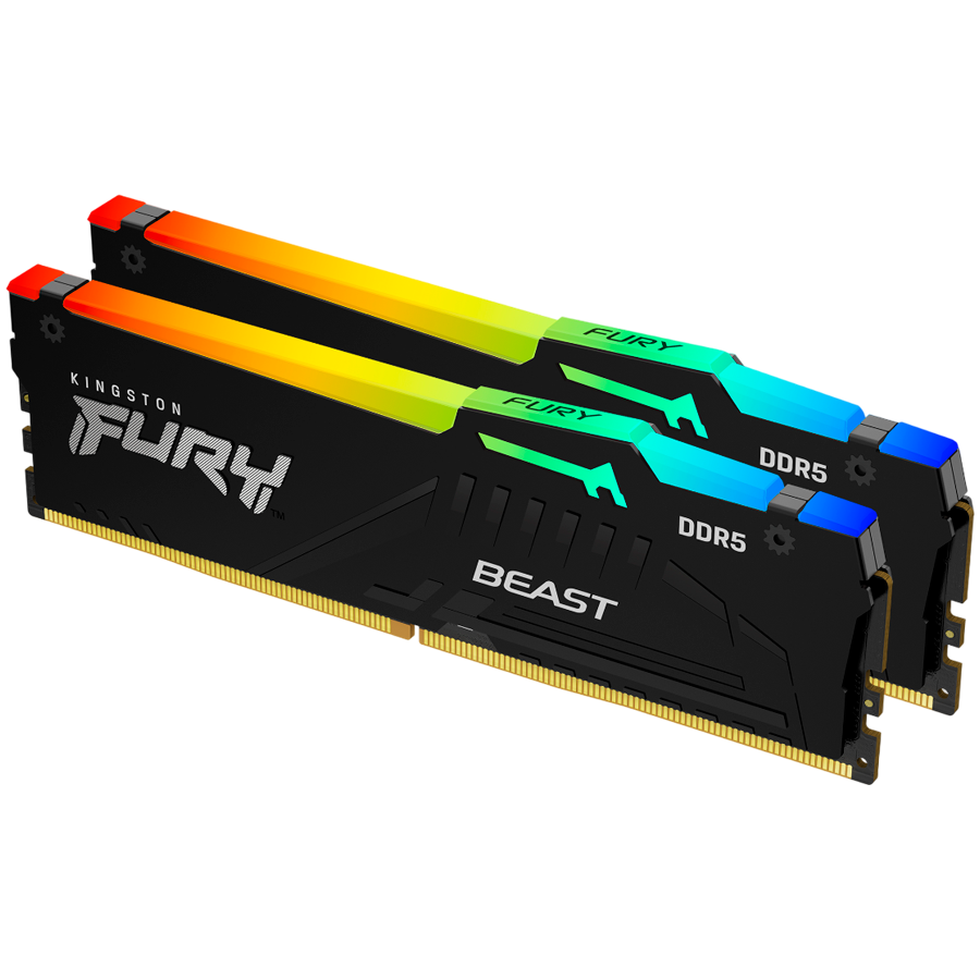 Kingston DRAM 16GB 6000MT/s DDR5 CL36 DIMM (Kit of 2) FURY Beast RGB EXPO Glavna slika proizvoda