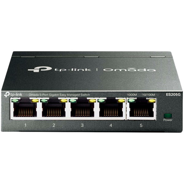 Omada 5-Port Gigabit Easy Managed Switch 5× Gigabit RJ45 Ports Desktop Steel Case Integration with Omada SDN Controller