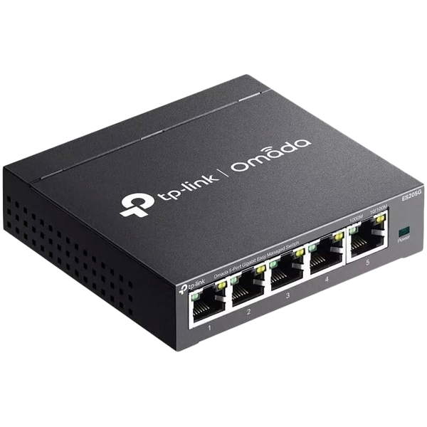 Omada 5-Port Gigabit Easy Managed Switch 5× Gigabit RJ45 Ports Desktop Steel Case Integration with Omada SDN Controller