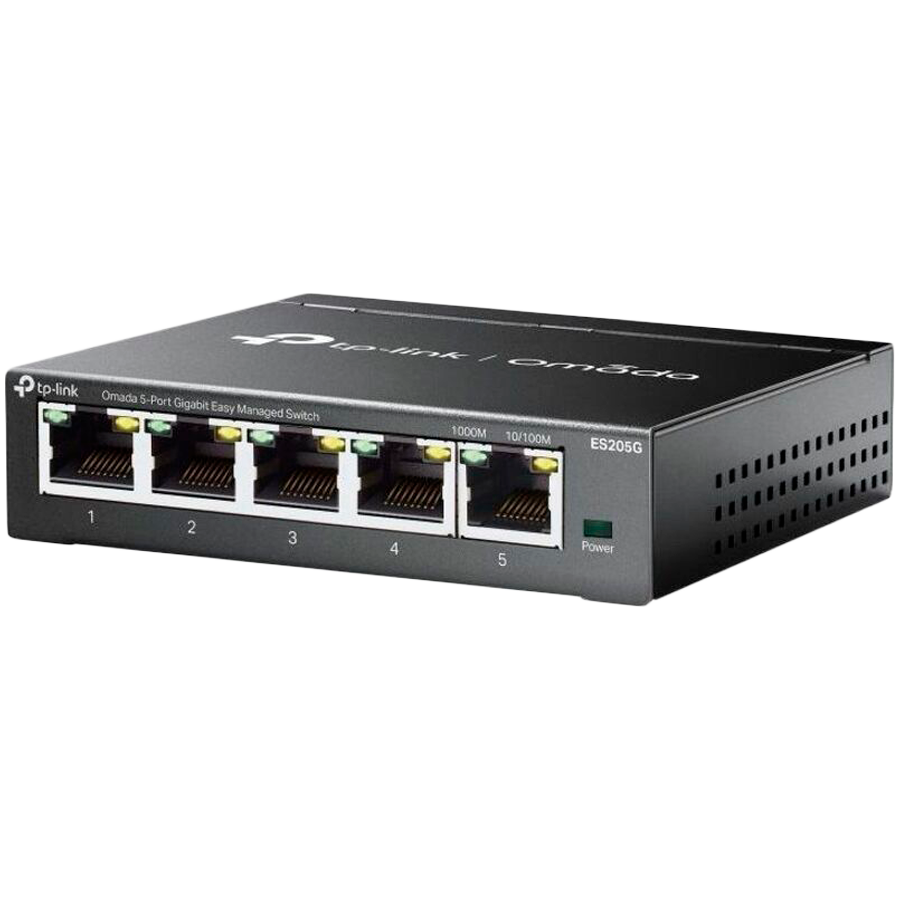 Omada 5-Port Gigabit Easy Managed Switch 5× Gigabit RJ45 Ports Desktop Steel Case Integration with Omada SDN Controller