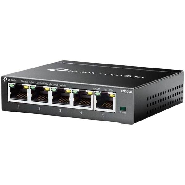 Omada 5-Port Gigabit Easy Managed Switch 5× Gigabit RJ45 Ports Desktop Steel Case Integration with Omada SDN Controller