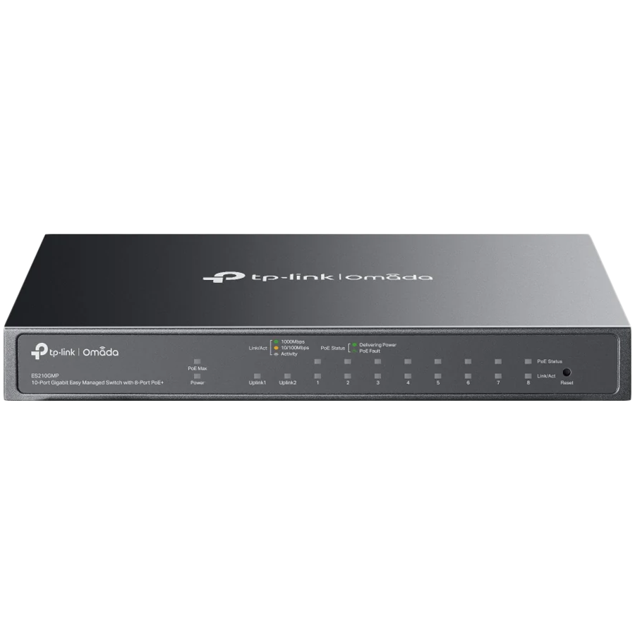 Omada 10-Port Gigabit Easy Managed Switch with 8-Port PoE+ 8× Gigabit PoE+ Ports Glavna slika proizvoda