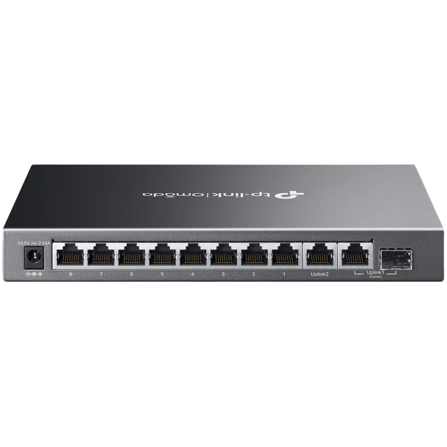 Omada 10-Port Gigabit Easy Managed Switch with 8-Port PoE+ 8× Gigabit PoE+ Ports