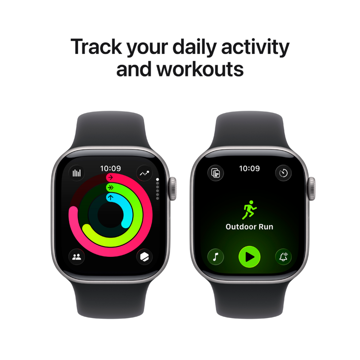 Apple Watch Series 11 GPS 42mm Space Grey Aluminium Case with Black Sport Band - M/L