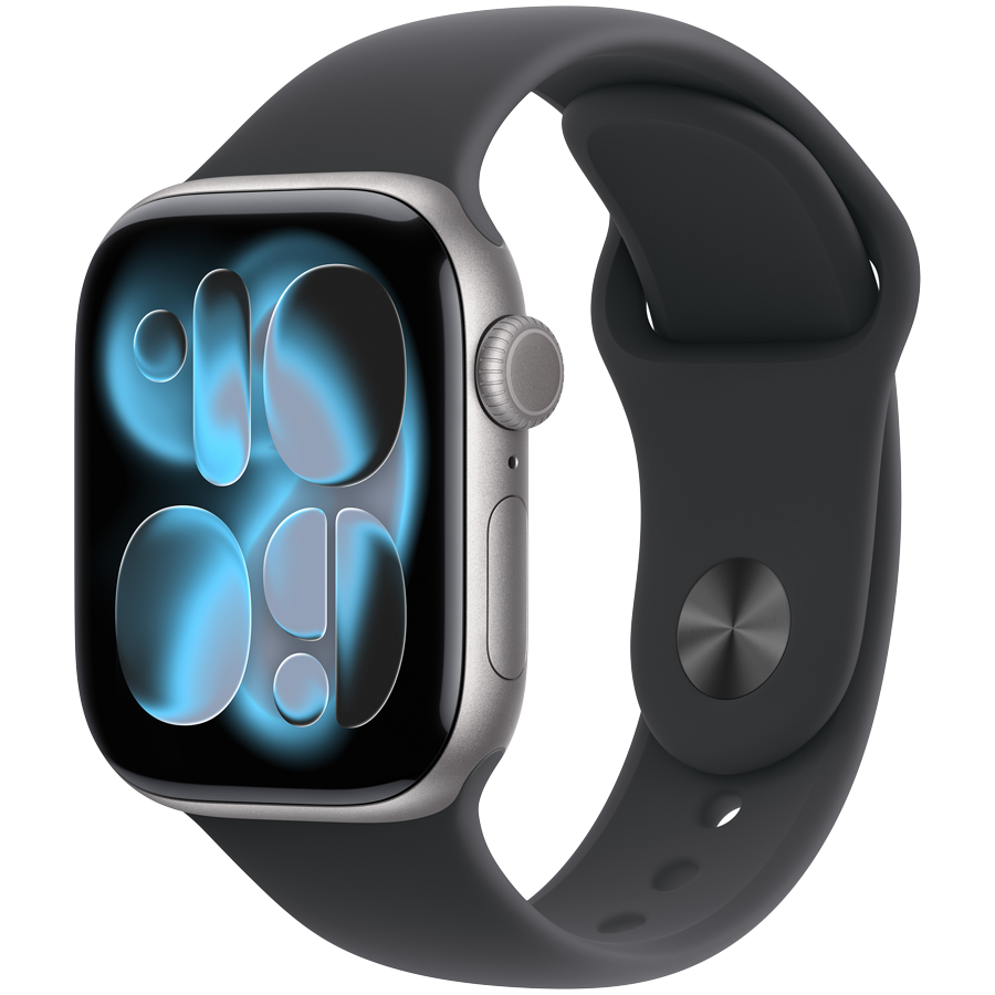 Apple Watch Series 11 GPS 42mm Space Grey Aluminium Case with Black Sport Band - M/L