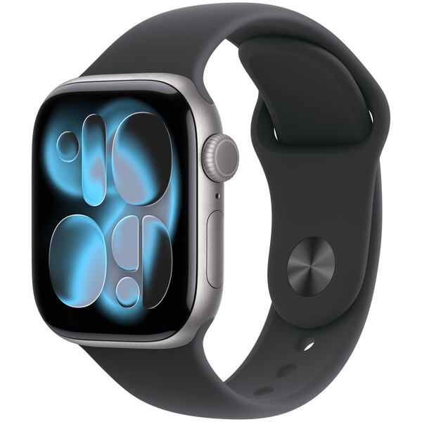 Apple Watch Series 11 GPS 42mm Space Grey Aluminium Case with Black Sport Band - M/L