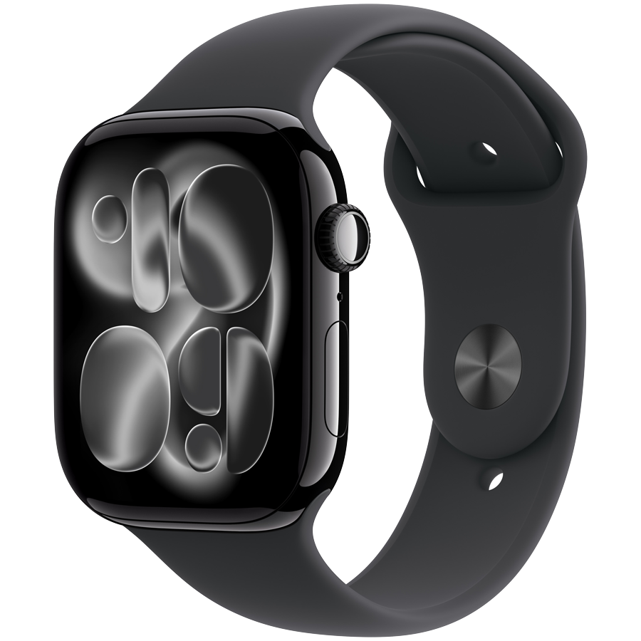 Apple Watch Series 11 GPS 46mm Jet Black Aluminium Case with Black Sport Band - M/L,Model A3333 - MEUX4RK/A Glavna slika proizvoda
