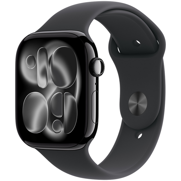 Apple Watch Series 11 GPS 46mm Jet Black Aluminium Case with Black Sport Band - M/L,Model A3333 - MEUX4RK/A