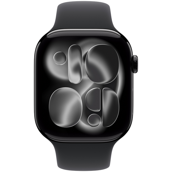 Apple Watch Series 11 GPS 46mm Jet Black Aluminium Case with Black Sport Band - M/L,Model A3333 - MEUX4RK/A