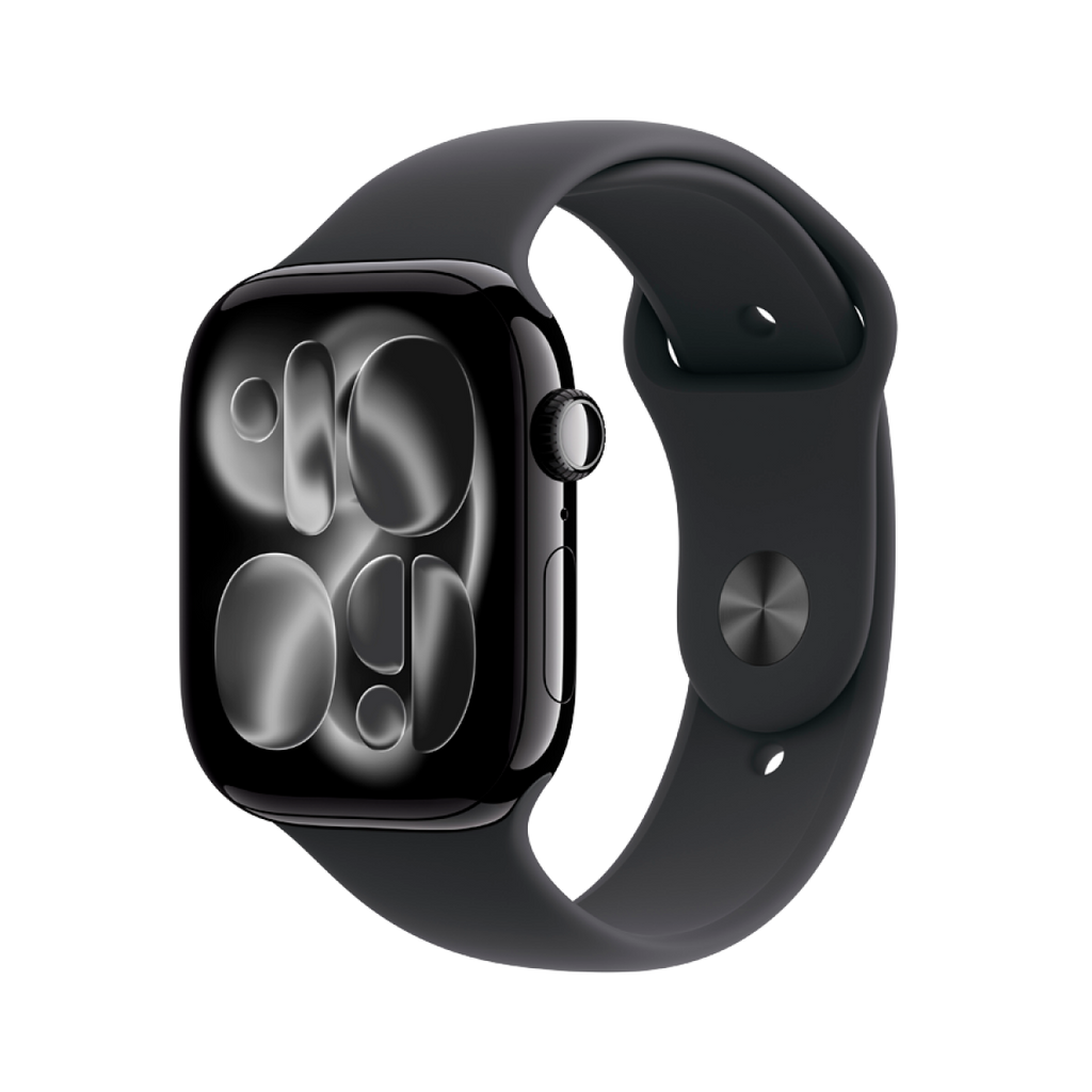Apple Watch Series 11 GPS 46mm Jet Black Aluminium Case with Black Sport Band - M/L,Model A3333 - MEUX4RK/A