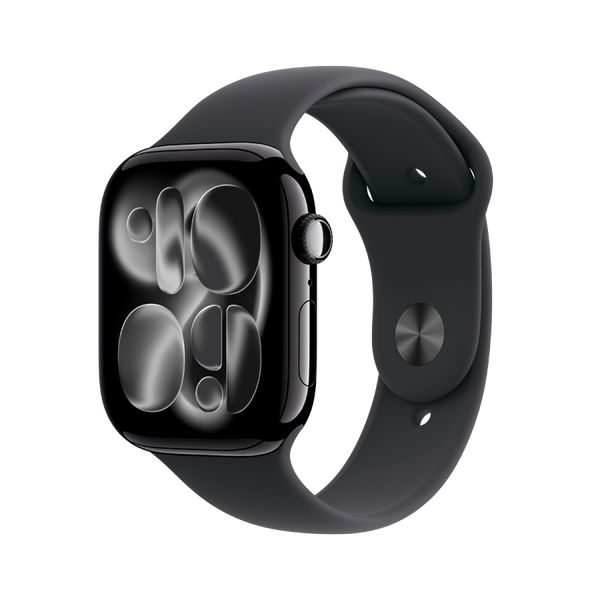 Apple Watch Series 11 GPS 46mm Jet Black Aluminium Case with Black Sport Band - M/L,Model A3333 - MEUX4RK/A