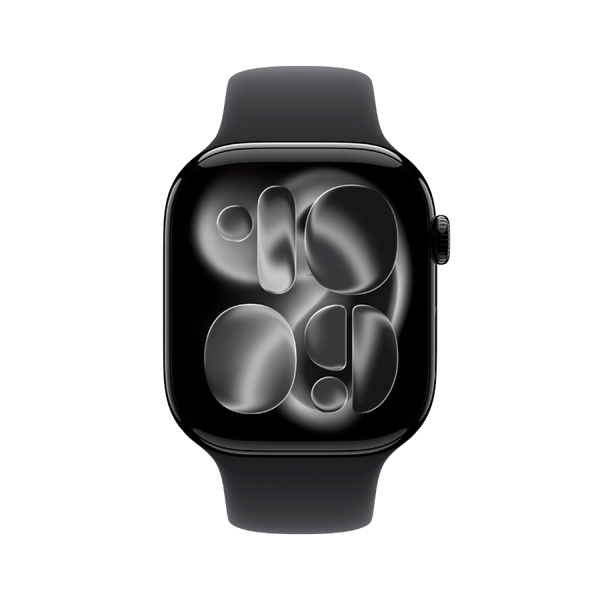 Apple Watch Series 11 GPS 46mm Jet Black Aluminium Case with Black Sport Band - M/L,Model A3333 - MEUX4RK/A