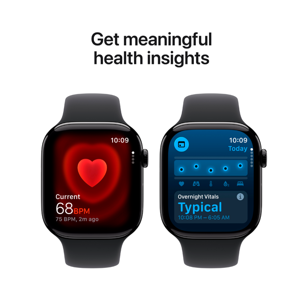 Apple Watch Series 11 GPS 46mm Jet Black Aluminium Case with Black Sport Band - M/L,Model A3333 - MEUX4RK/A