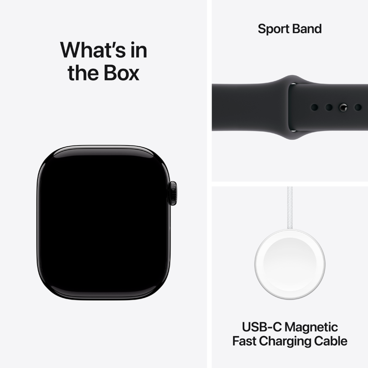 Apple Watch Series 11 GPS 46mm Jet Black Aluminium Case with Black Sport Band - M/L,Model A3333 - MEUX4RK/A