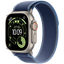 Apple Watch Ultra 3 Cellular 49mm Natural Titanium Case with Blue/Bright Blue Trail Loop - M/L
