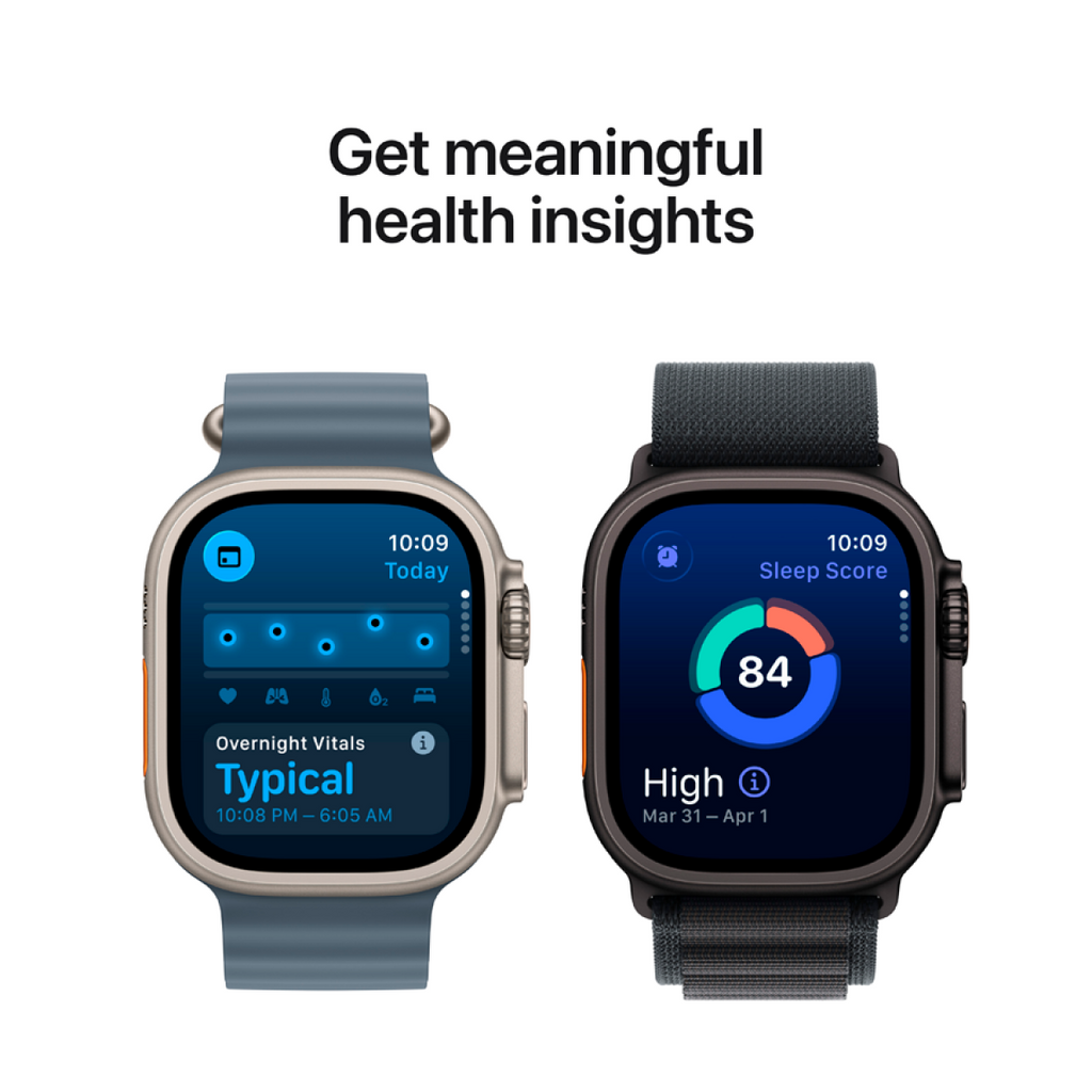 Apple Watch Ultra 3 Cellular 49mm Natural Titanium Case with Blue/Bright Blue Trail Loop - M/L
