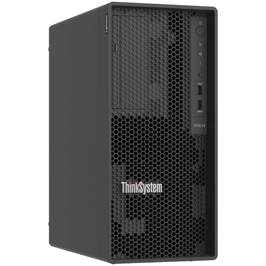 Lenovo ThinkSystem ST50 V3, Intel Xeon 6315P (4C 2.8GHz 55W), 1x16GB TruDDR5 5600MHz (1Rx8) ECC UDIMM, 2x480GB 3.5  RI SATA 6Gb NHS SSD