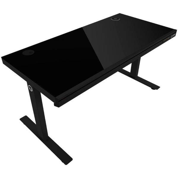Dual-motor sit/stand adjustable-height gaming desk with wireless charger