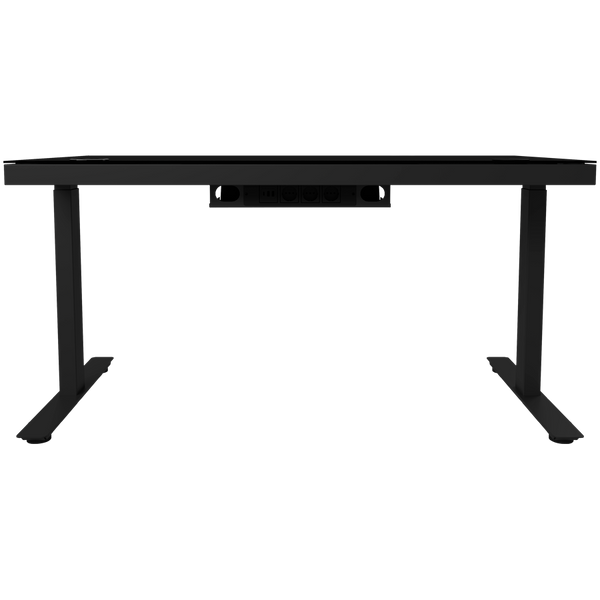 Dual-motor sit/stand adjustable-height gaming desk with wireless charger